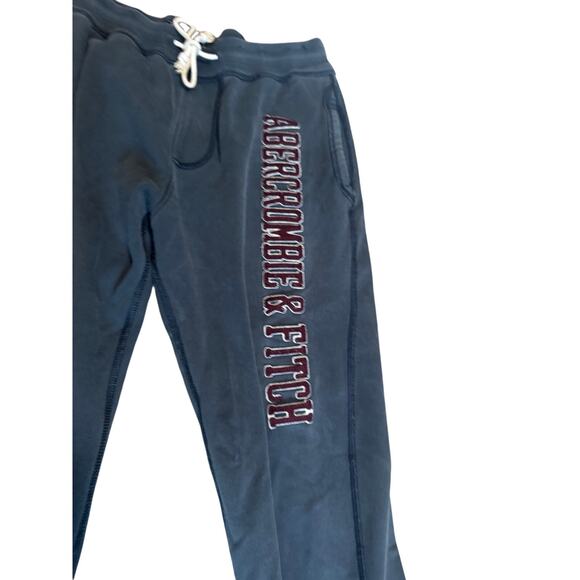 Abercrombie & Fitch Navy Logo Sweatpants Size M (Y2K Era) - Picture 3 of 6